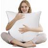 imageDOWNCOOL 100 Cotton Stuffer Throw Pillow Insert Square Down and Feather Filled Decorative Bed Sofa Insert 26x26 Inch White1 Pack Down Alternative