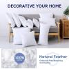 imageDOWNCOOL 100 Cotton Stuffer Throw Pillow Insert Square Down and Feather Filled Decorative Bed Sofa Insert 26x26 Inch White1 Pack Feather