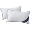 imageDOWNCOOL 100 Cotton Stuffer Throw Pillow Insert Square Down and Feather Filled Decorative Bed Sofa Insert 26x26 Inch White2 Pack Down Alternative