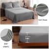 imageDOWNCOOL 7 Pieces Grey Queen Comforter Set Pintuck Bed in A Bag Queen Pinch Pleat Bed Set Soft Microfiber All Season Bedding Set with Sheets Pillowcases ampamp ShamsGrey