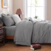 imageDOWNCOOL 7 Pieces Grey Queen Comforter Set Pintuck Bed in A Bag Queen Pinch Pleat Bed Set Soft Microfiber All Season Bedding Set with Sheets Pillowcases ampamp ShamsGrey