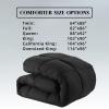 imageDOWNCOOL Comforters Queen Size Duvet InsertBlack All Season Duvet Lightweight Quilt Down Alternative Hotel Comforter with Corner Tabs Black Queen 88x92 InchesBlack