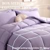 imageDOWNCOOL Comforters Queen Size Duvet InsertBlack All Season Duvet Lightweight Quilt Down Alternative Hotel Comforter with Corner Tabs Black Queen 88x92 InchesLavender Purple