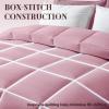 imageDOWNCOOL Comforters Queen Size Duvet InsertBlack All Season Duvet Lightweight Quilt Down Alternative Hotel Comforter with Corner Tabs Black Queen 88x92 InchesPink