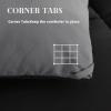 imageDOWNCOOL Comforters Queen Size Duvet InsertBlack All Season Duvet Lightweight Quilt Down Alternative Hotel Comforter with Corner Tabs Black Queen 88x92 InchesBlackGray