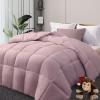 imageDOWNCOOL Comforters Queen Size Duvet InsertBlack All Season Duvet Lightweight Quilt Down Alternative Hotel Comforter with Corner Tabs Black Queen 88x92 InchesPink