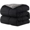 imageDOWNCOOL Comforters Queen Size Duvet InsertBlack All Season Duvet Lightweight Quilt Down Alternative Hotel Comforter with Corner Tabs Black Queen 88x92 InchesBlackGray