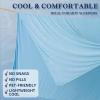 imageDOWNCOOL Cooling Blanket Queen Size Grey Summer Blanket for Hot Sleeper and Night Sweats Lightweight Soft QMaxampgt04 ArcChill Cool BlanketBlue