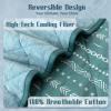 imageDOWNCOOL Cooling Comforter Cream White Cooling Blanket Queen Size Cooling Duvet for Hot Sleeper Breathable Summer Quilt Lightweight Soft QMaxampgt04 ArcChill Cool Comforter90quotX90quot02bohemiaGreen