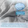 imageDOWNCOOL Cooling Comforter Cream White Cooling Blanket Queen Size Cooling Duvet for Hot Sleeper Breathable Summer Quilt Lightweight Soft QMaxampgt04 ArcChill Cool Comforter90quotX90quot02greyStripe