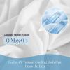 imageDOWNCOOL Cooling Sheets Queen Cooling Bed Sheets for Hot Sleepers and Night Sweats QMaxampgt04 15quot Deep Pocket with Elastic 4Piece Soft ampamp Breathable Summer Queen Sheet Set BlueWhite
