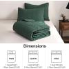 imageDOWNCOOL Dark Green Twin Quilt Bedding Set 2 Pieces Leaf Texture Pattern Lightweight Bedspread Coverlet All Season Ultra Soft Twin Size Quilt 68quotx86quot ampamp 1 Pillow Sham01 Dark Green
