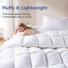 imageDOWNCOOL Feather Comforter King Size White Fluffy Duvet Insert King with Ultra Soft 100 Cotton Cover All Season Luxurious Hotel Bed Comforter with Corner Tabs 106quotx90quotWhite