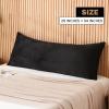 imageDOWNCOOL Luxury Full Body Pillow Insert with Fiber Cover  Ultra Soft Body Pillow for Sleeping  Breathable Long Bed Pillow Insert 20quotx54quotPink with CoverFaux Furblack