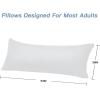 imageDOWNCOOL Luxury Full Body Pillow Insert with Fiber Cover  Ultra Soft Body Pillow for Sleeping  Breathable Long Bed Pillow Insert 20quotx54quotPink with CoverWhite
