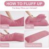 imageDOWNCOOL Luxury Full Body Pillow Insert with Fiber Cover  Ultra Soft Body Pillow for Sleeping  Breathable Long Bed Pillow Insert 20quotx54quotPink with CoverPink
