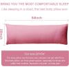 imageDOWNCOOL Luxury Full Body Pillow Insert with Fiber Cover  Ultra Soft Body Pillow for Sleeping  Breathable Long Bed Pillow Insert 20quotx54quotPink with CoverPink