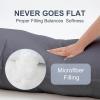imageDOWNCOOL Luxury Full Body Pillow Insert with Fiber Cover  Ultra Soft Body Pillow for Sleeping  Breathable Long Bed Pillow Insert 20quotx54quotPink with CoverGrey