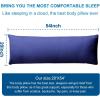 imageDOWNCOOL Luxury Full Body Pillow Insert with Fiber Cover  Ultra Soft Body Pillow for Sleeping  Breathable Long Bed Pillow Insert 20quotx54quotPink with CoverBlue