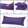 imageDOWNCOOL Luxury Full Body Pillow Insert with Fiber Cover  Ultra Soft Body Pillow for Sleeping  Breathable Long Bed Pillow Insert 20quotx54quotPink with CoverPurple