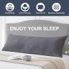 imageDOWNCOOL Luxury Full Body Pillow Insert with Fiber Cover  Ultra Soft Body Pillow for Sleeping  Breathable Long Bed Pillow Insert 20quotx54quotPink with CoverGrey