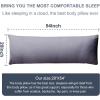 imageDOWNCOOL Luxury Full Body Pillow Insert with Fiber Cover  Ultra Soft Body Pillow for Sleeping  Breathable Long Bed Pillow Insert 20quotx54quotPink with CoverGrey