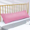 imageDOWNCOOL Luxury Full Body Pillow Insert with Fiber Cover  Ultra Soft Body Pillow for Sleeping  Breathable Long Bed Pillow Insert 20quotx54quotPink with CoverPink
