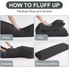 imageDOWNCOOL Luxury Full Body Pillow Insert with Fiber Cover  Ultra Soft Body Pillow for Sleeping  Breathable Long Bed Pillow Insert 20quotx54quotPink with CoverBlack
