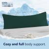 imageDOWNCOOL Luxury Full Body Pillow Insert with Fiber Cover  Ultra Soft Body Pillow for Sleeping  Breathable Long Bed Pillow Insert 20quotx54quotPink with CoverCoolinggreen