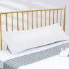 imageDOWNCOOL Luxury Full Body Pillow Insert with Fiber Cover  Ultra Soft Body Pillow for Sleeping  Breathable Long Bed Pillow Insert 20quotx54quotPink with CoverWhite