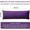 imageDOWNCOOL Luxury Full Body Pillow Insert with Fiber Cover  Ultra Soft Body Pillow for Sleeping  Breathable Long Bed Pillow Insert 20quotx54quotPink with CoverPurple