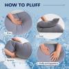imageDOWNCOOL Luxury Full Body Pillow Insert with Fiber Cover  Ultra Soft Body Pillow for Sleeping  Breathable Long Bed Pillow Insert 20quotx54quotPink with CoverCoolinggrey
