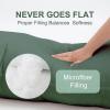 imageDOWNCOOL Luxury Full Body Pillow Insert with Fiber Cover  Ultra Soft Body Pillow for Sleeping  Breathable Long Bed Pillow Insert 20quotx54quotPink with CoverSage Green