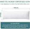 imageDOWNCOOL Luxury Full Body Pillow Insert with Fiber Cover  Ultra Soft Body Pillow for Sleeping  Breathable Long Bed Pillow Insert 20quotx54quotPink with CoverWhite