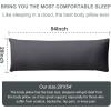 imageDOWNCOOL Luxury Full Body Pillow Insert with Fiber Cover  Ultra Soft Body Pillow for Sleeping  Breathable Long Bed Pillow Insert 20quotx54quotPink with CoverBlack