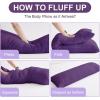 imageDOWNCOOL Luxury Full Body Pillow Insert with Fiber Cover  Ultra Soft Body Pillow for Sleeping  Breathable Long Bed Pillow Insert 20quotx54quotPink with CoverPurple