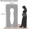 imageDOWNCOOL Pregnancy Pillow U Shaped Body Pillow for Pregnancy 55 Inch Grey Maternity Pillow with Removable Cover for SleepingSupport for Back HIPS Legs Belly