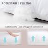 imageDOWNCOOL Pregnancy Pillow U Shaped Body Pillow for Pregnancy 55 Inch Grey Maternity Pillow with Removable Cover for SleepingSupport for Back HIPS Legs Belly