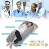 imageDOWNCOOL Pregnancy Pillow U Shaped Body Pillow for Pregnancy 55 Inch Grey Maternity Pillow with Removable Cover for SleepingSupport for Back HIPS Legs Belly