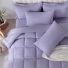 imageDOWNCOOL Queen Comforter Set 7Pcs Bedding Sets Queen Purple All Season Down Alternative Bed in a Bag Queen with Comforter Flat Sheet Fitted Sheet 2 Pillow Shams ampamp 2 PillowcasesPurple
