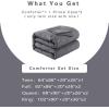 imageDOWNCOOL Queen Comforter Set All Season Queen Bed Set with 2 Pillow Cases3 Pieces Bedding Sets Queen Down Alternative Black Comforters Queen Size88quotx90quotGrey