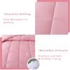 imageDOWNCOOL Queen Comforter Set All Season Queen Bed Set with 2 Pillow Cases3 Pieces Bedding Sets Queen Down Alternative Black Comforters Queen Size88quotx90quotPink
