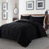 imageDOWNCOOL Queen Comforter Set All Season Queen Bed Set with 2 Pillow Cases3 Pieces Bedding Sets Queen Down Alternative Black Comforters Queen Size88quotx90quotBlackGrey