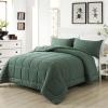 imageDOWNCOOL Queen Comforter Set All Season Queen Bed Set with 2 Pillow Cases3 Pieces Bedding Sets Queen Down Alternative Black Comforters Queen Size88quotx90quotSage Green
