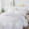 imageDOWNCOOL Queen Comforter Set All Season Queen Bed Set with 2 Pillow Cases3 Pieces Bedding Sets Queen Down Alternative Black Comforters Queen Size88quotx90quotWhite