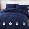 imageDOWNCOOL Queen Comforter Set All Season Queen Bed Set with 2 Pillow Cases3 Pieces Bedding Sets Queen Down Alternative Black Comforters Queen Size88quotx90quotBlue