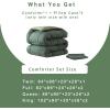 imageDOWNCOOL Queen Comforter Set All Season Queen Bed Set with 2 Pillow Cases3 Pieces Bedding Sets Queen Down Alternative Black Comforters Queen Size88quotx90quotDouble Green