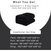 imageDOWNCOOL Queen Comforter Set All Season Queen Bed Set with 2 Pillow Cases3 Pieces Bedding Sets Queen Down Alternative Black Comforters Queen Size88quotx90quotBlack