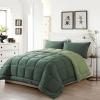 imageDOWNCOOL Queen Comforter Set All Season Queen Bed Set with 2 Pillow Cases3 Pieces Bedding Sets Queen Down Alternative Black Comforters Queen Size88quotx90quotDouble Green