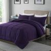 imageDOWNCOOL Queen Comforter Set All Season Queen Bed Set with 2 Pillow Cases3 Pieces Bedding Sets Queen Down Alternative Black Comforters Queen Size88quotx90quotPurple